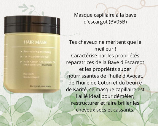 BV05B-Masque capillaire réparateur intense à la bave d'escargot