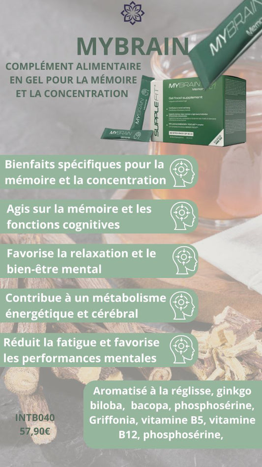 MYBRAIN - complément alimentaire Votre allié pour une mémoire vive et une concentration optimale
