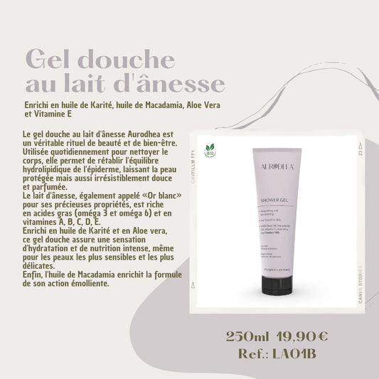 LA01B-Gel douche au Lait d’Ânesse