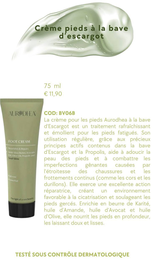 BV06B-Crème pieds à la bave d'Escargot