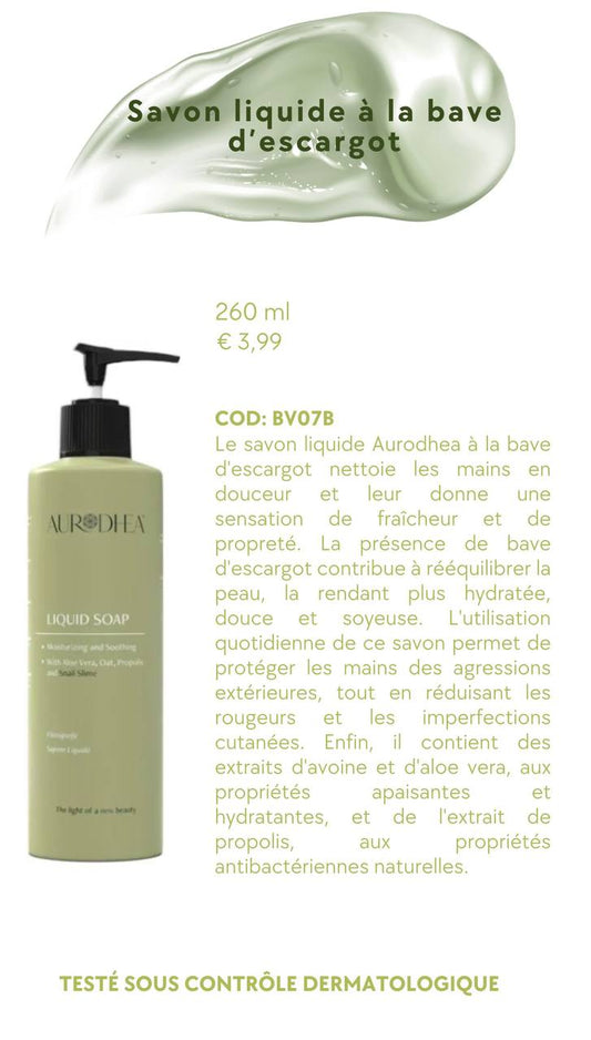 BV07B-Savon liquide à la bave d'Escargot