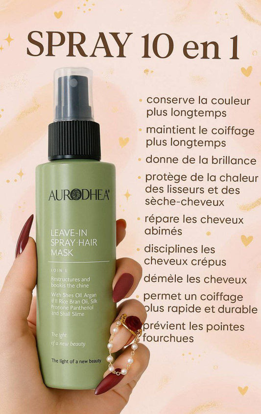 BV13B-Masque capillaire en spray 10 en 1 Soin Réparateur Profond sans rinçage à la bave d’Escargot