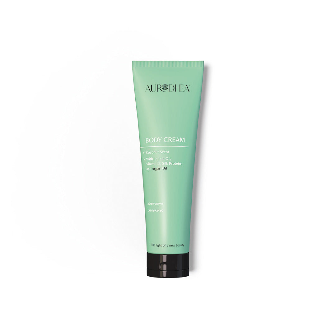 CR34B-Crème corps riche en huile de Jojoba, Vitamine E, protéines de Soie et huile d'Argan. à la noix de Coco